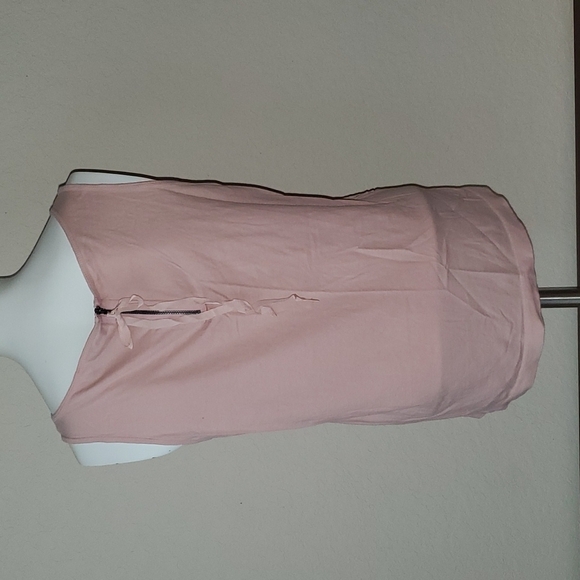 Ann Taylor Loft sz S soft pink sleeveless with mesh top. 🌛 - Picture 6 of 8